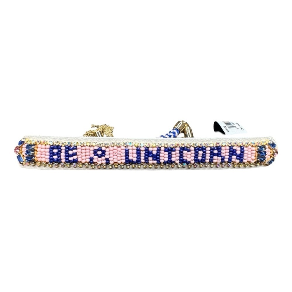 Rebecca Minkoff Pink and Blue 'Be A Unicorn' Beaded Bracelet